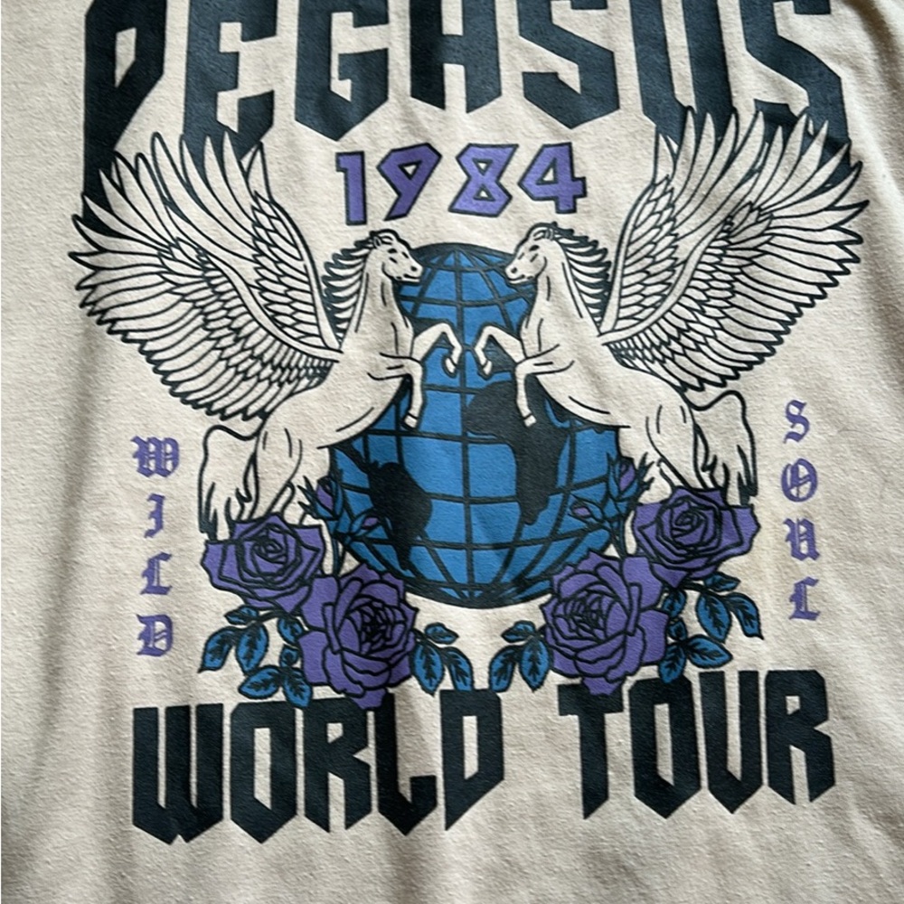 ROMWE Gray Pegasus Graphic T-Shirt